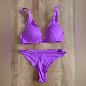 H&M Purple Padded Cheeky Bikini Set NWOT